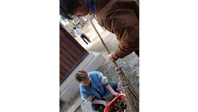 神社清掃